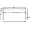 Stationary access barriers | for bolting on site | with top and quarter-bent bar | hot-dip galvanized and white coatedwith red reflecting stripes | total width: 2500 mm